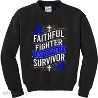 Faithful Fighter Survivor Juvenile Arthritis Awareness Kids Sweatshirt thumb 0