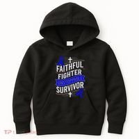 Faithful Fighter Survivor Juvenile Arthritis Awareness Kids Hoodie thumb 0
