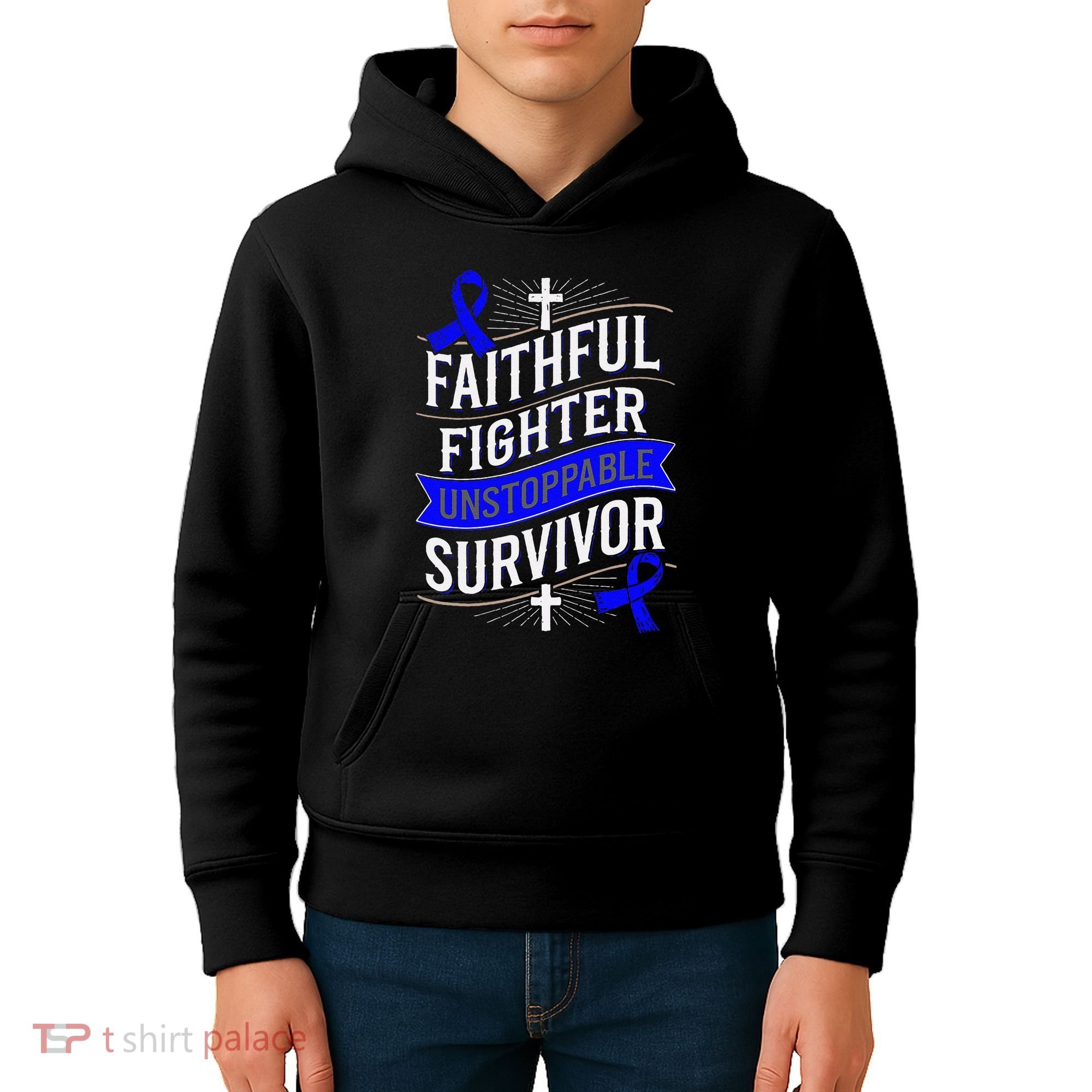 Faithful Fighter Survivor Juvenile Arthritis Awareness Kids Hoodie