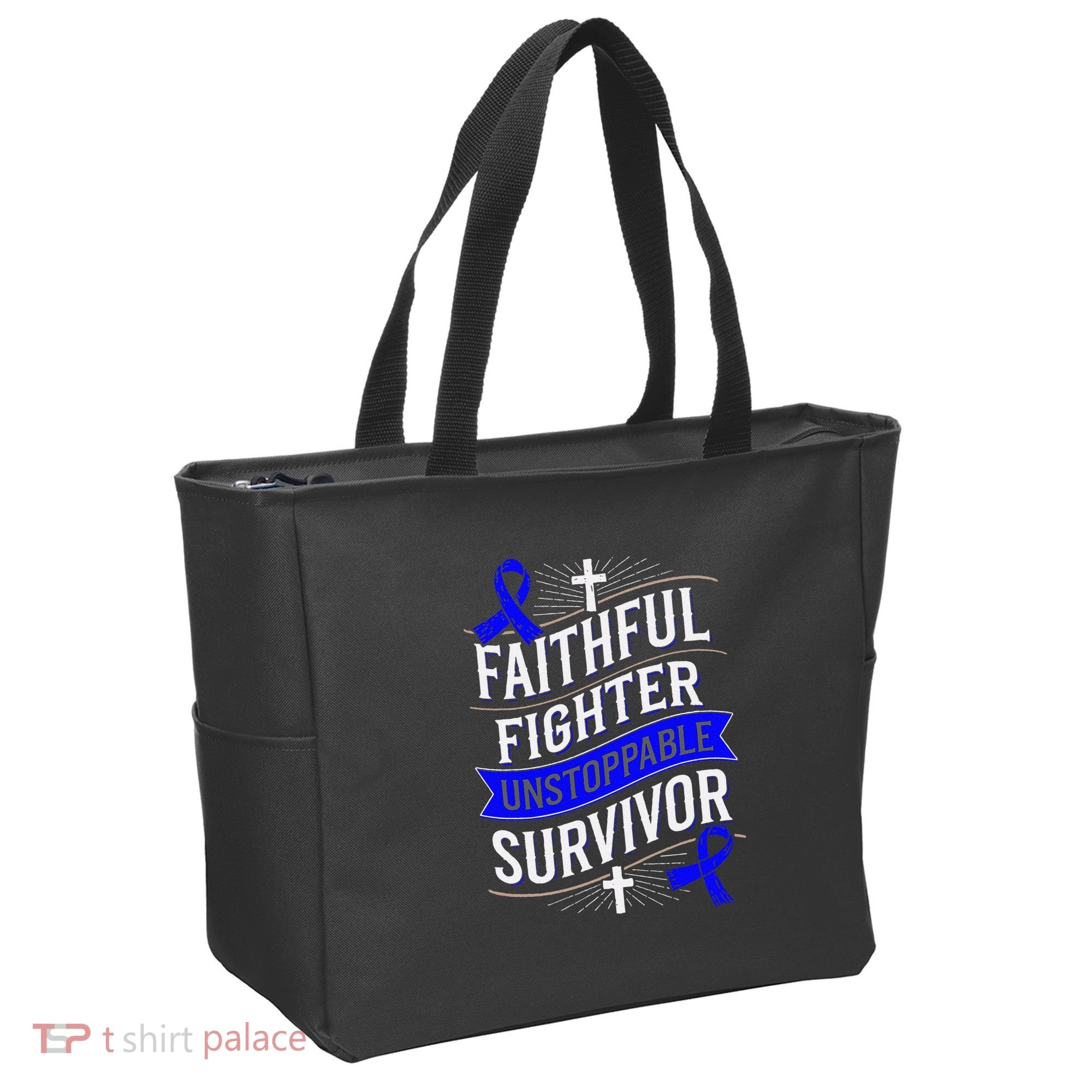 Faithful Fighter Survivor Juvenile Arthritis Awareness Tote Bag