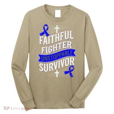 Faithful Fighter Survivor Juvenile Arthritis Awareness Long Sleeve Shirt
