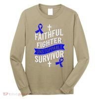 Faithful Fighter Survivor Juvenile Arthritis Awareness Long Sleeve Shirt thumb 0