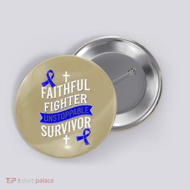 Faithful Fighter Survivor Juvenile Arthritis Awareness Button