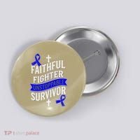 Faithful Fighter Survivor Juvenile Arthritis Awareness Button thumb 0