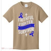 Faithful Fighter Survivor Juvenile Arthritis Awareness Kids T-Shirt thumb 0