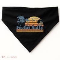 Funny Feelin Salty Beach Summer Vacation USA-Made Doggie Bandana thumb 0