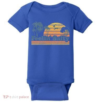Funny Feelin Salty Beach Summer Vacation Baby Bodysuit