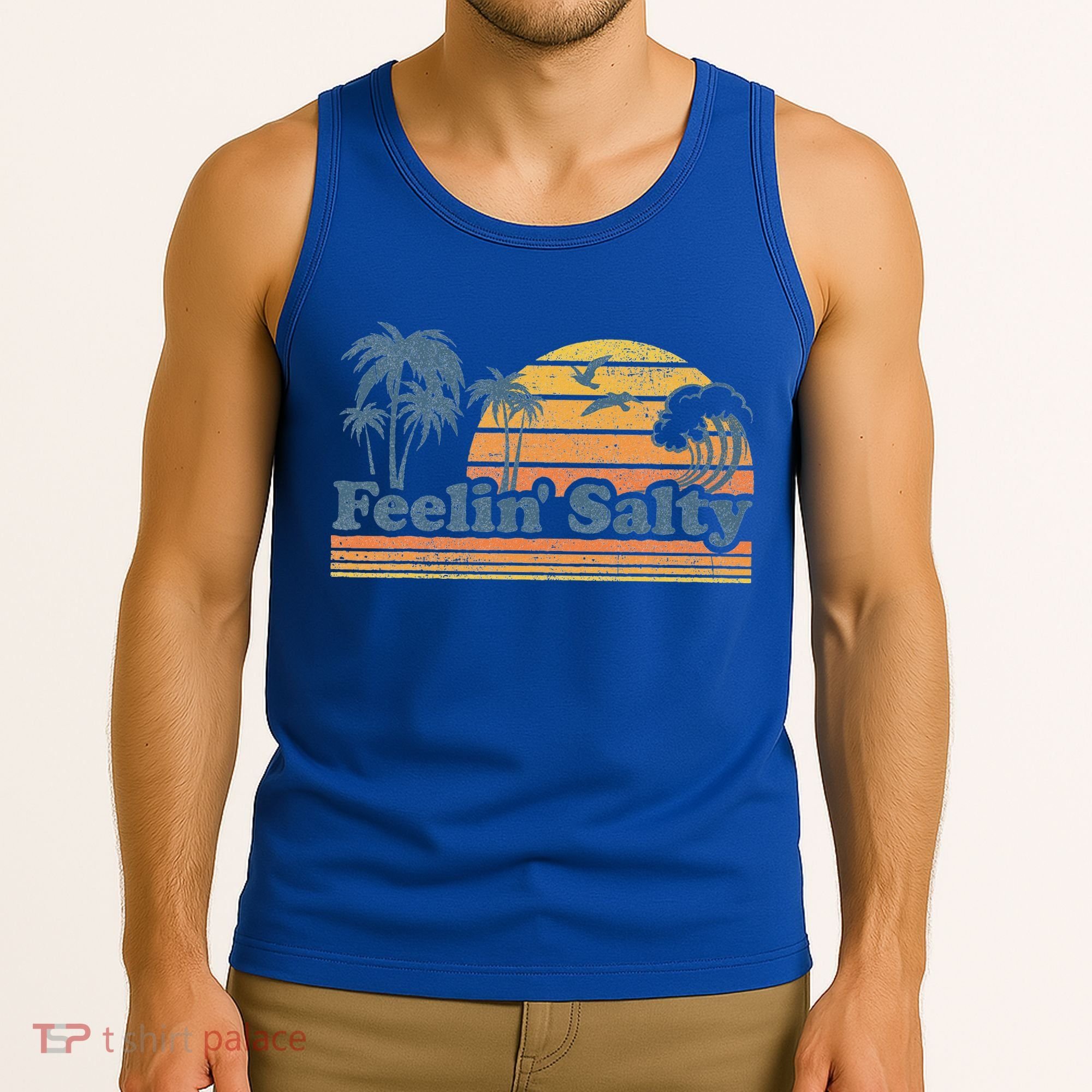 Funny Feelin Salty Beach Summer Vacation Tank Top