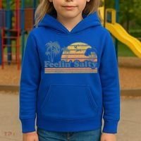 Funny Feelin Salty Beach Summer Vacation Kids Hoodie thumb 3