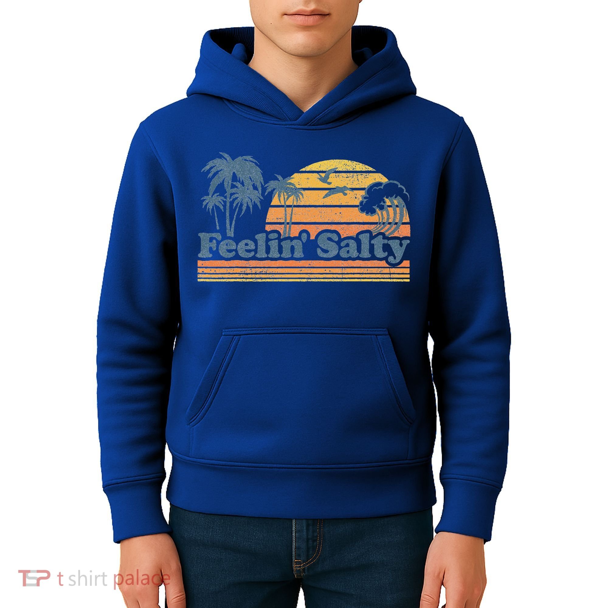 Funny Feelin Salty Beach Summer Vacation Kids Hoodie