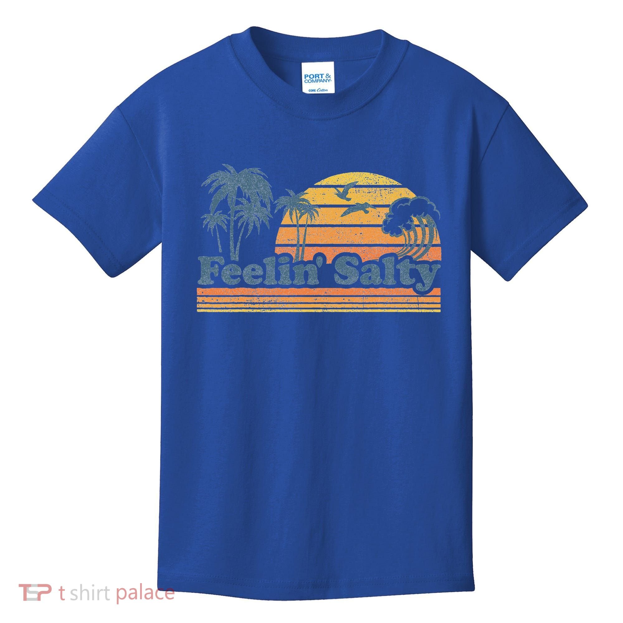 Funny Feelin Salty Beach Summer Vacation Kids T-Shirt