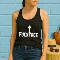 Fuck Face Self Deprecating Arrow Up Fuckface Women's Tank Top thumb 2