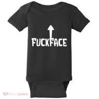 Fuck Face Self Deprecating Arrow Up Fuckface Baby Bodysuit thumb 0