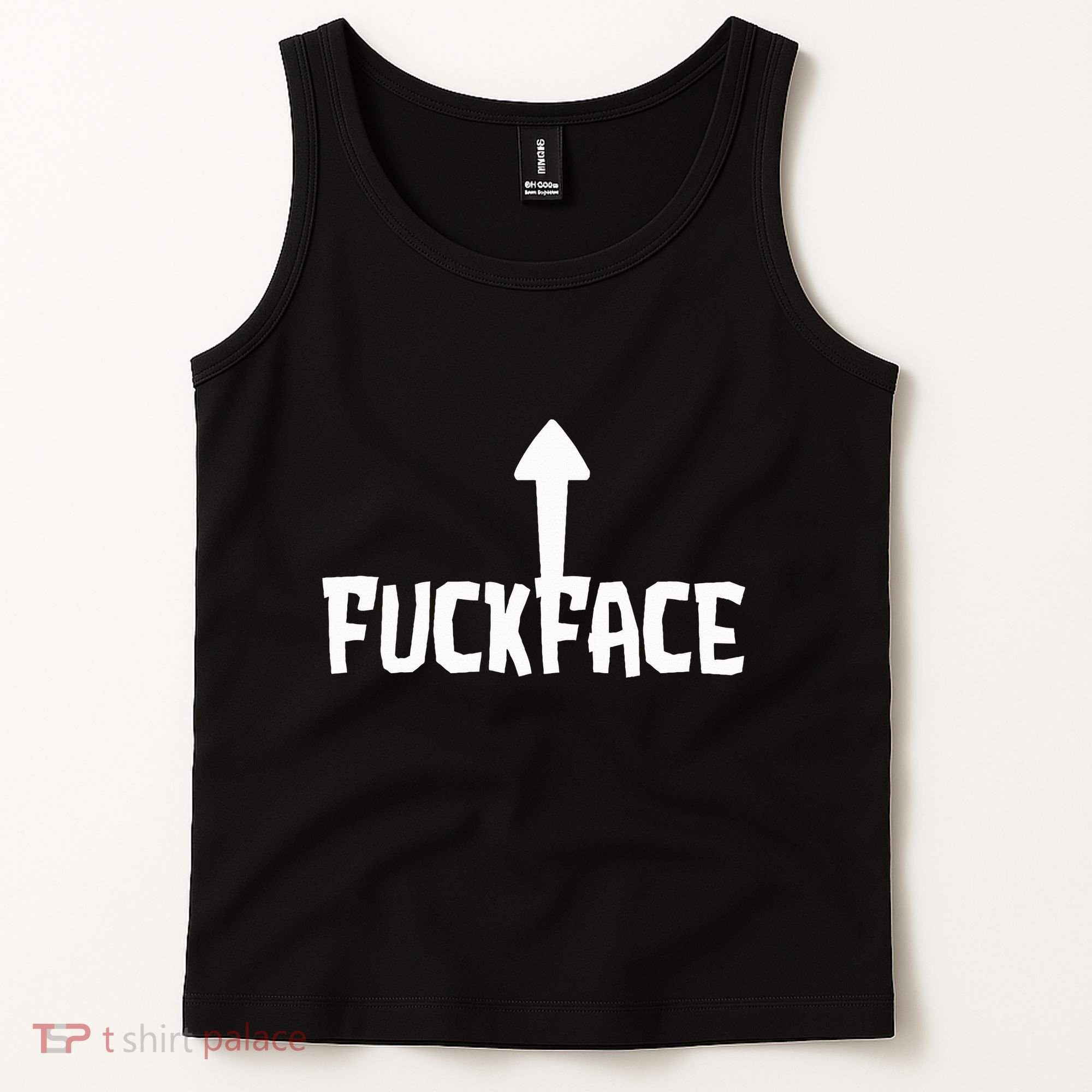 Fuck Face Self Deprecating Arrow Up Fuckface Tank Top