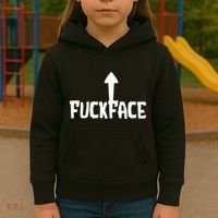 Fuck Face Self Deprecating Arrow Up Fuckface Kids Hoodie thumb 3