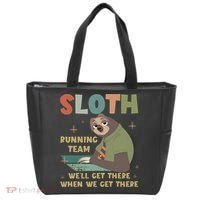 Funny Flash Sloth Running Team We’Ll Get There Sloth Tote Bag thumb 0