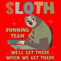 Funny Flash Sloth Running Team We’Ll Get There Sloth Santa Hat thumb 1