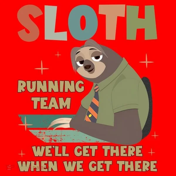 Funny Flash Sloth Running Team We’Ll Get There Sloth Santa Hat