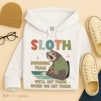Funny Flash Sloth Running Team We’Ll Get There Sloth Hoodie thumb 4