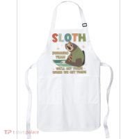 Funny Flash Sloth Running Team We’Ll Get There Sloth Apron thumb 0