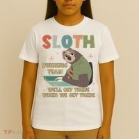 Funny Flash Sloth Running Team We’Ll Get There Sloth T-Shirt thumb 4