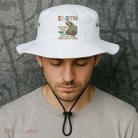 Funny Flash Sloth Running Team We’Ll Get There Sloth Bucket Hat thumb 2