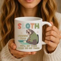 Funny Flash Sloth Running Team We’Ll Get There Sloth Coffee Mug thumb 3