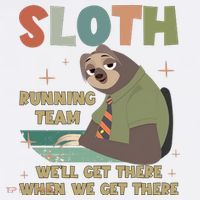 Funny Flash Sloth Running Team We’Ll Get There Sloth Beanie thumb 2