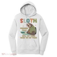 Funny Flash Sloth Running Team We’Ll Get There Sloth Women's Hoodie thumb 0