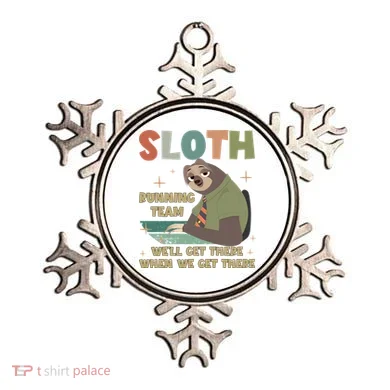 Funny Flash Sloth Running Team We’Ll Get There Sloth Ornament
