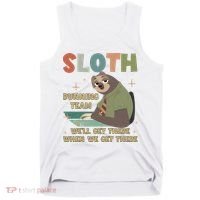 Funny Flash Sloth Running Team We’Ll Get There Sloth Tank Top thumb 0