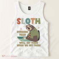 Funny Flash Sloth Running Team We’Ll Get There Sloth Tank Top thumb 2