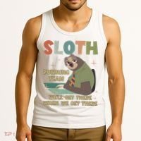 Funny Flash Sloth Running Team We’Ll Get There Sloth Tank Top thumb 3