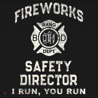 Funny FIREWORKS SAFETY DIRECTOR Firefighter America Red Backpack thumb 2
