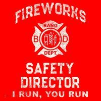 Funny FIREWORKS SAFETY DIRECTOR Firefighter America Red Hoodie thumb 7