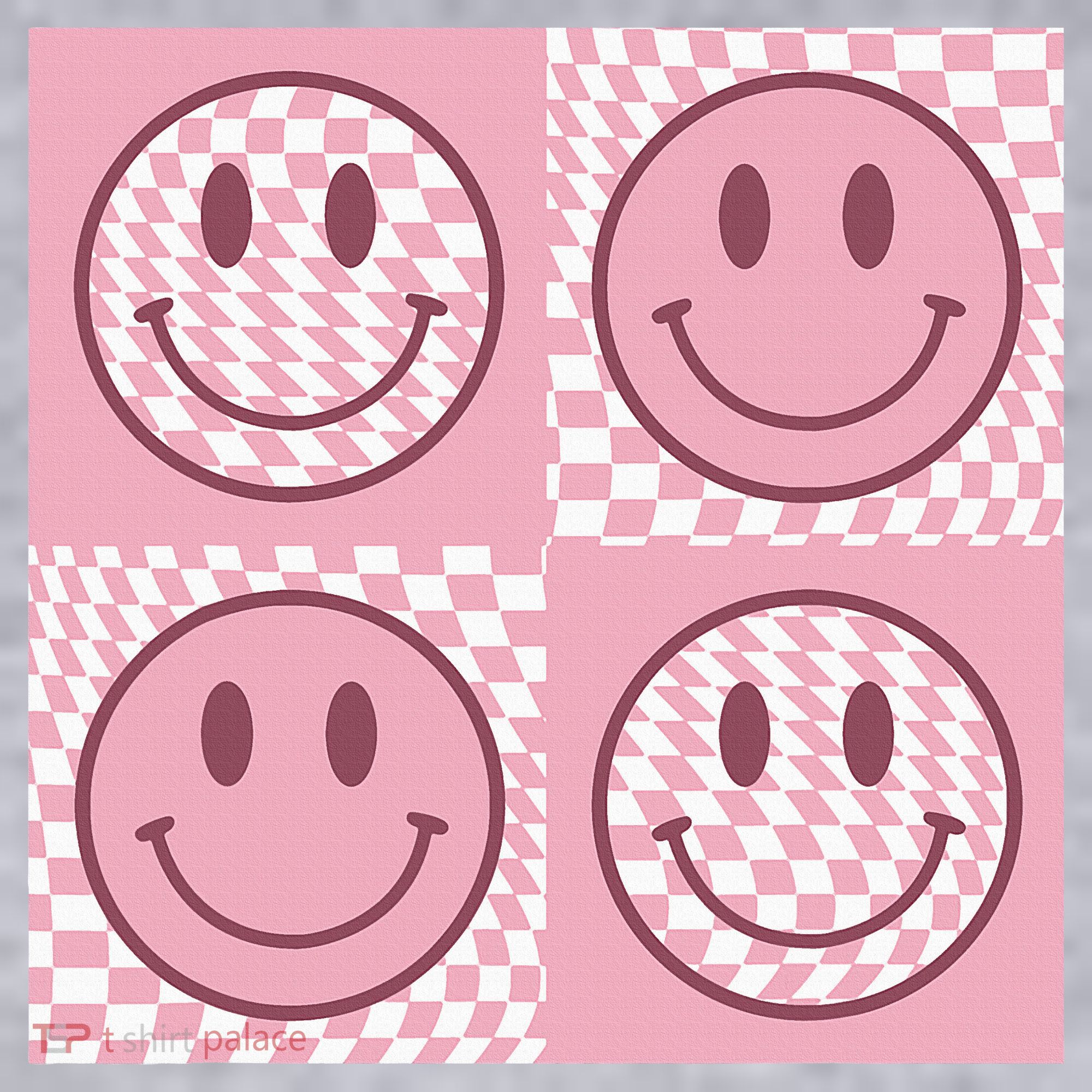 Funny Face Shirt Checkered Pattern Smile Face Meme Trendy Women's Sweatshirt
