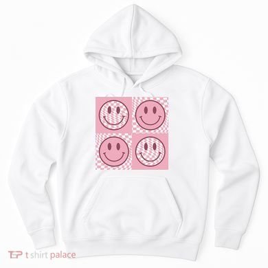 Funny Face Shirt Checkered Pattern Smile Face Meme Trendy Hoodie