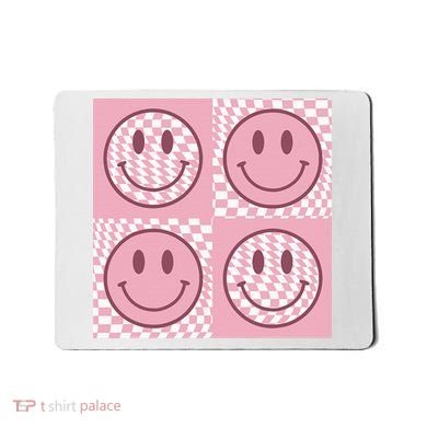 Funny Face Shirt Checkered Pattern Smile Face Meme Trendy Mousepad