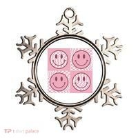 Funny Face Shirt Checkered Pattern Smile Face Meme Trendy Ornament thumb 0