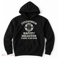 Funny Fireworks Safety Director Firefighter America Red Pyro Hoodie thumb 0