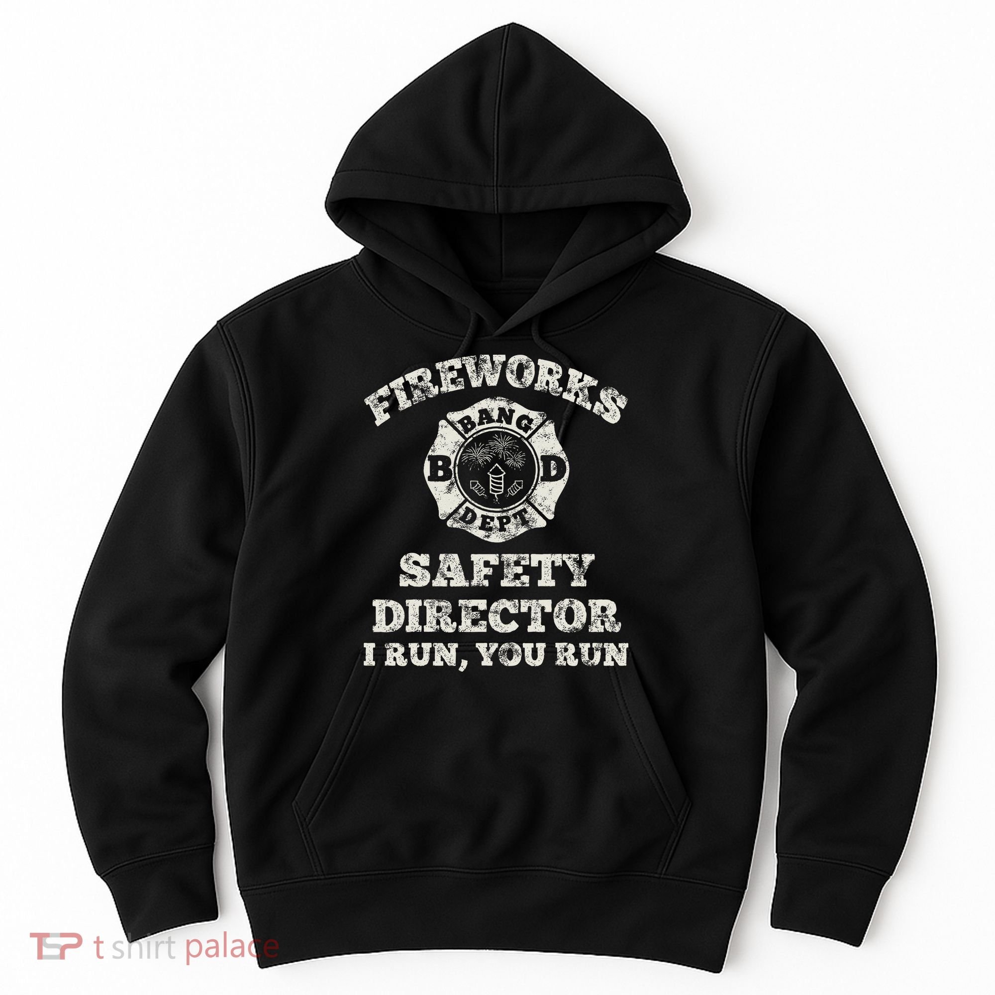 Funny Fireworks Safety Director Firefighter America Red Pyro Hoodie