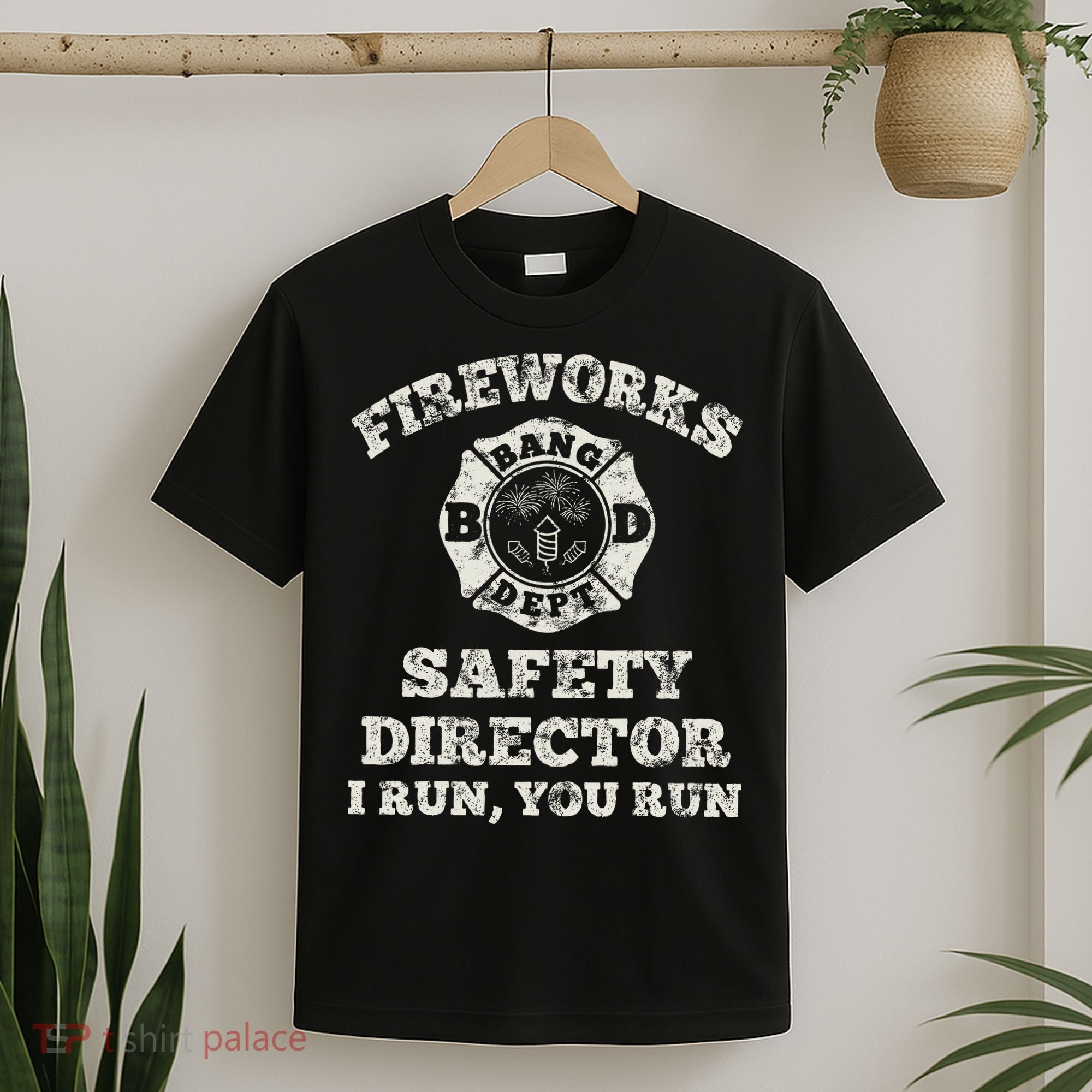 Funny Fireworks Safety Director Firefighter America Red Pyro T-Shirt