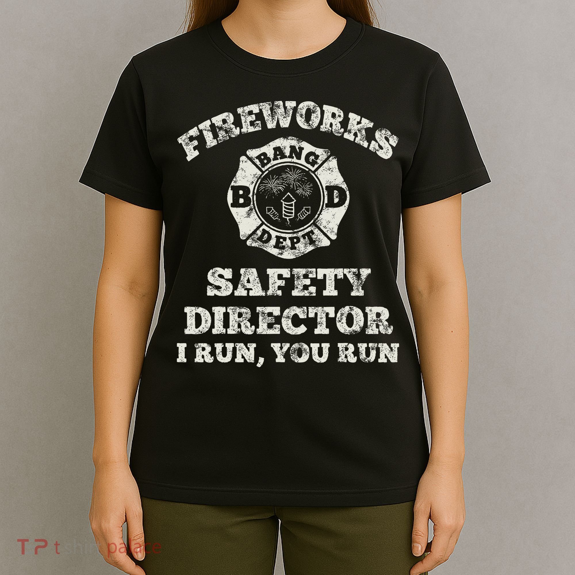 Funny Fireworks Safety Director Firefighter America Red Pyro T-Shirt