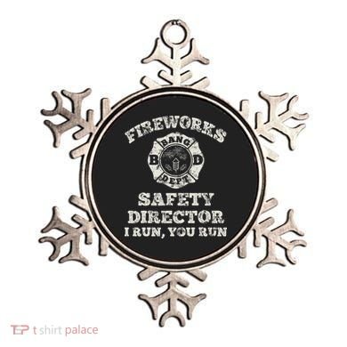Funny Fireworks Safety Director Firefighter America Red Pyro Ornament