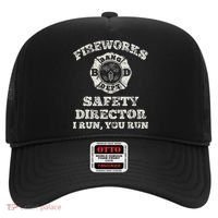 Funny Fireworks Safety Director Firefighter America Red Pyro Hat thumb 0
