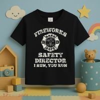 Funny Fireworks Safety Director Firefighter America Red Pyro Toddler T-Shirt thumb 3