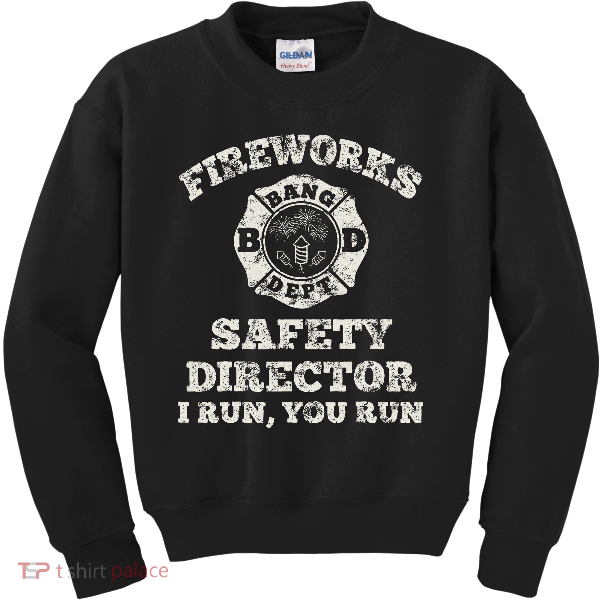 Funny Fireworks Safety Director Firefighter America Red Pyro Kids Sweatshirt