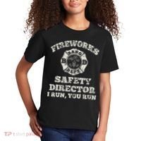 Funny Fireworks Safety Director Firefighter America Red Pyro Kids T-Shirt thumb 2