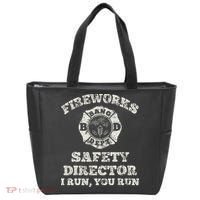 Funny Fireworks Safety Director Firefighter America Red Pyro Tote Bag thumb 0