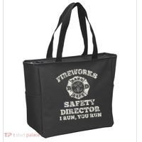 Funny Fireworks Safety Director Firefighter America Red Pyro Tote Bag thumb 2
